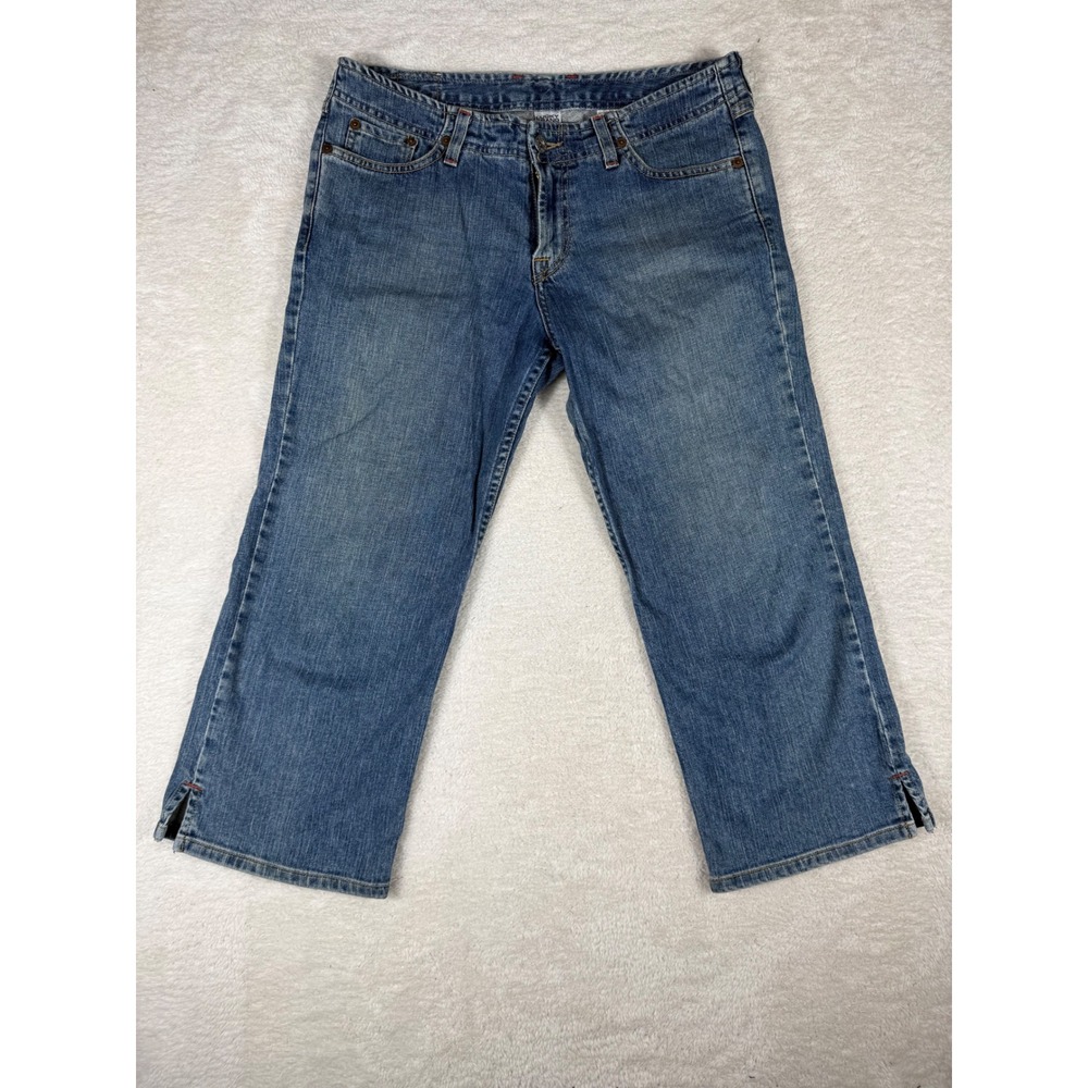 Lucky Brand Jynx Crop Jeans‎ Women 6 Blue low Rise Slit Hem capis Y2K